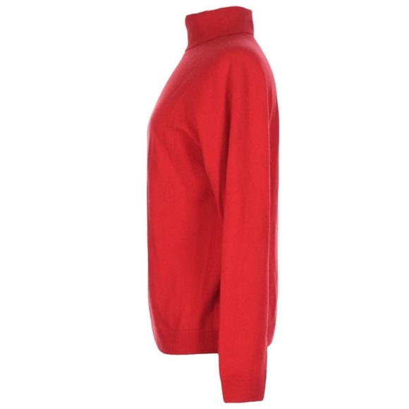 Uniqlo Cherry Red Long Sleeve Turtleneck 100% Cashmere Capsule Comfort Size M - Picture 3 of 10